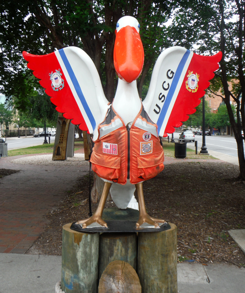 U.S. Coast Guard pelican statue